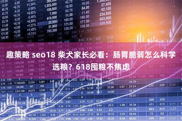 趣策略 seo18 柴犬家长必看:肠胃脆弱怎么科学选粮?618囤粮不焦虑